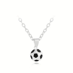Football Necklace Vintage Sports Fan Pendant Jewelry Gift
