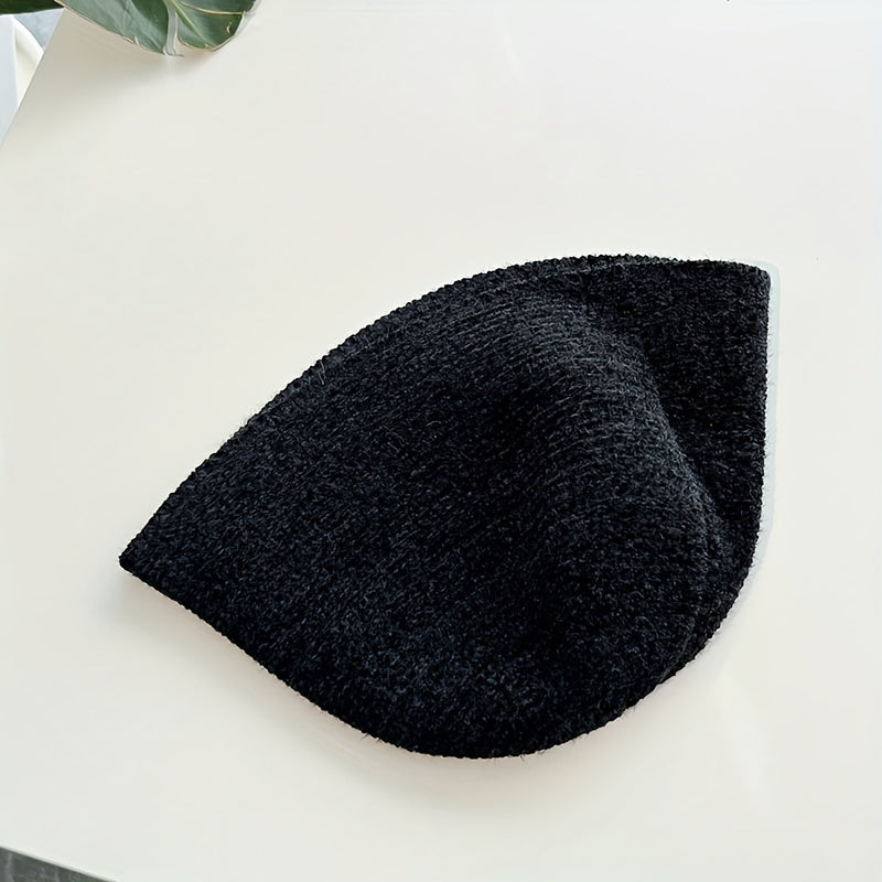 Kids Knitted Plain Basin Hat for Autumn/Winter