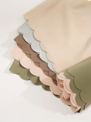 5 Seamless Scallop Trim Briefs Soft Stretchy Intimates Panties Women's Lingerie