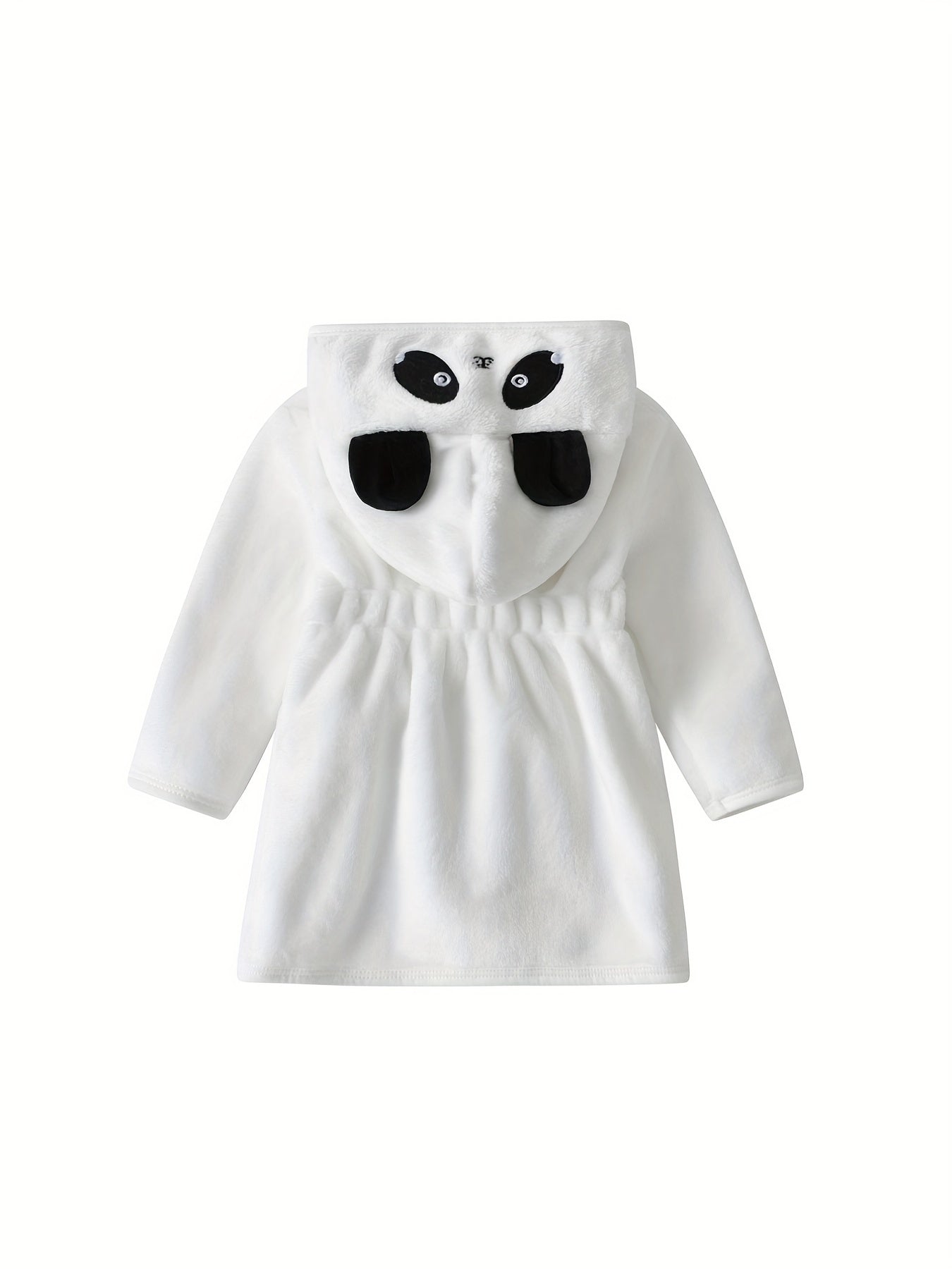 Panda Shape Hoodie Kids Pajamas Fleece Bathrobe