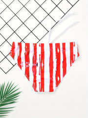 US Flag Print Men's Swimsuit Brief Quick Dry Swim Briefs Bikini Swimwear