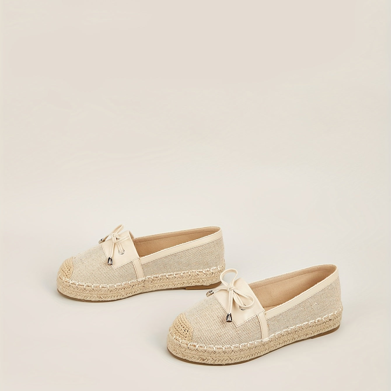 Women's Platform Espadrille Loafers Round Toe Slip-On Flats