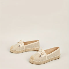 Women's Platform Espadrille Loafers Round Toe Slip-On Flats