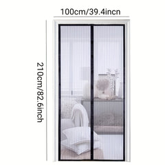 Magnetic Screen Door Self Sealing Hands Mesh Keeps Bugs Out