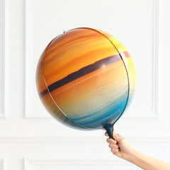3D Aluminum Film Moon Earth Star Balloon for Kids Birthday Party