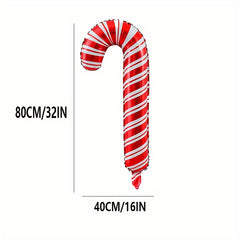 30pcs Christmas Candy Cane Foil Balloons Xmas Party Decoration