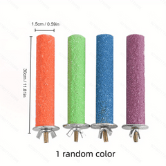 Bird Perch Stand with Paw Grinding Stick for Parrot Cage