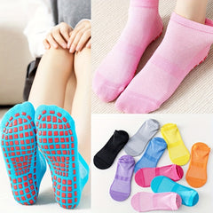 4 Pairs Summer Mesh Trampoline Socks Non Slip Breathable Yoga Pilates