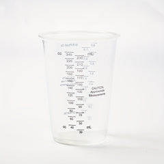 50pcs 8oz Disposable PP Scale Cup Mixing Measuring Cup Transparent Plastic Cup
