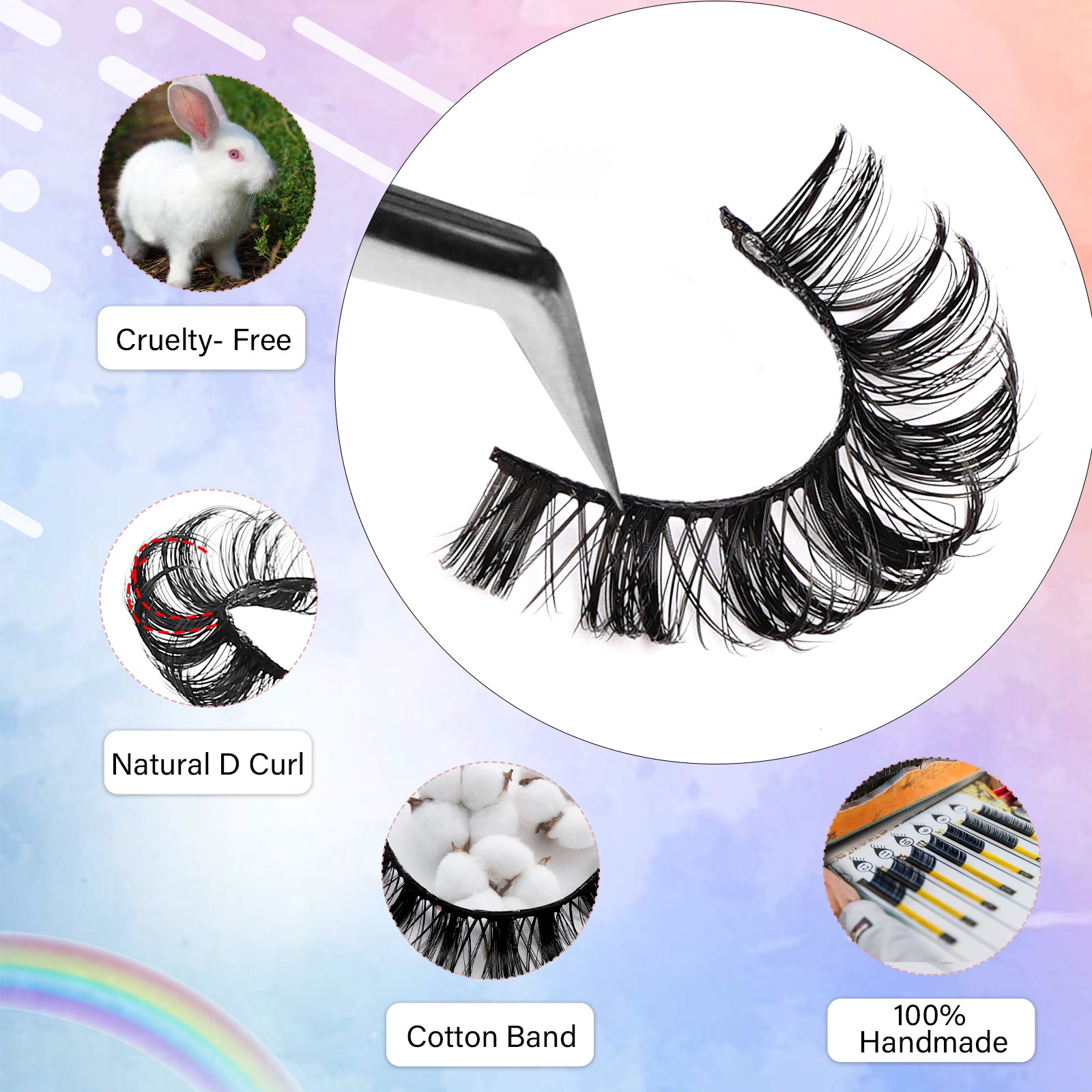 Paris Fluffy False Eyelashes 3D Natural Look Lashes For Women