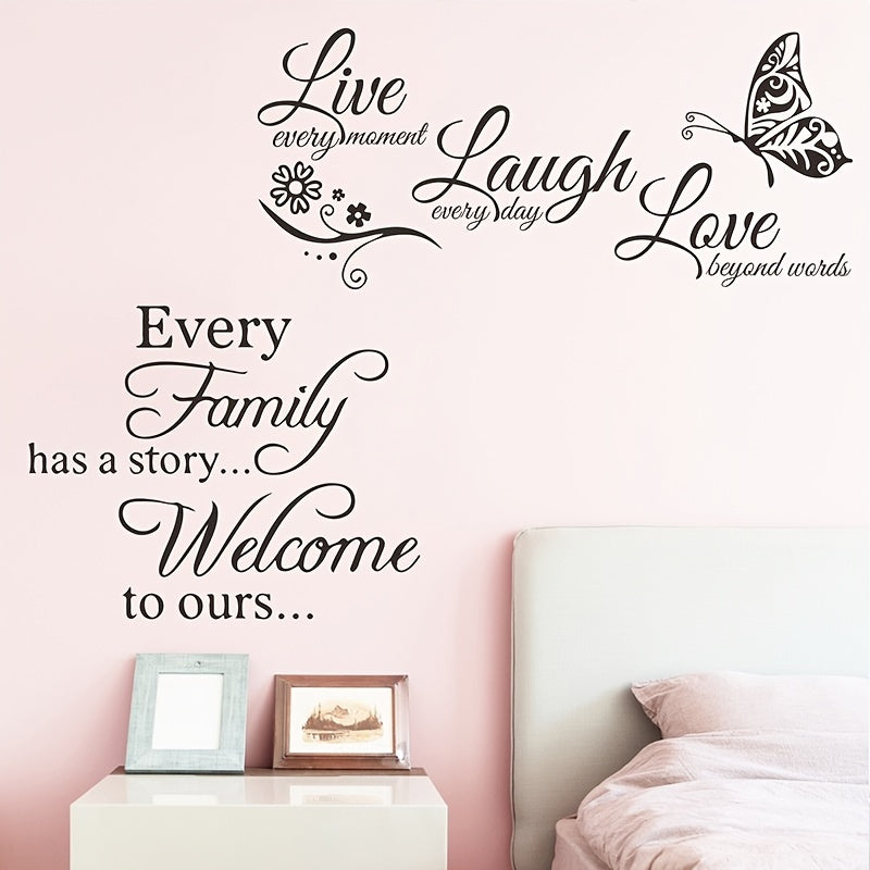 2pcs Family Wall Stickers Quotes Vinyl Decal Motivational Wall Decals