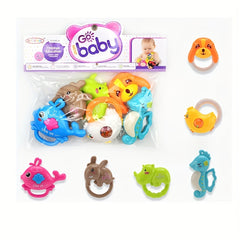 Baby Animal Rattle Set - 6 Pieces