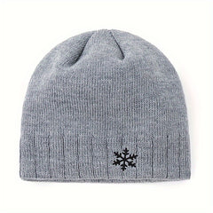 Snowflake Knit Cap Winter Ear Protection Hat Warm Beanie