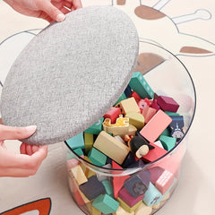 Transparent Toy Storage Stool Creative Organizer