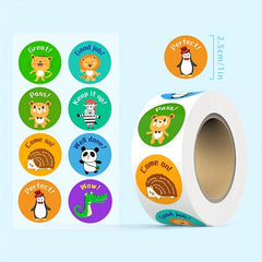500Pcs Forest Animal Stickers Kids Reward Labels Scrapbook Stationery
