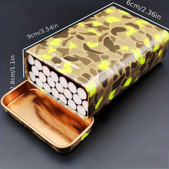 Square Camo Cigarette Case Portable Flip Creative Box