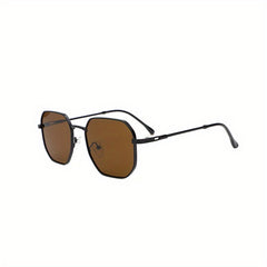 Geometric Metal Frame Sunglasses Anti Glare UV400