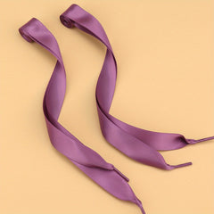 Polyester Ribbon Glossy Shoelaces Lace Silk Satin Wide Flat Shoelaces