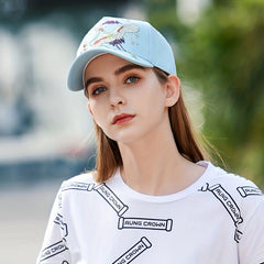 Crane Embroidery Baseball Cap Solid Cotton Dad Hat Sun Hats For Women