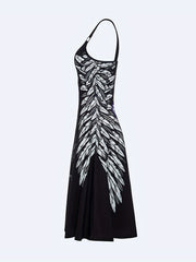 Skull Print Backless Dress Casual Sleeveless Women's Clothing