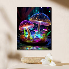 Mushroom DIY Paint by Numbers Kit 40x50 Glowing Mushrooms Acrylic Painting Set