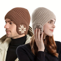 Outdoor Ear Protection Knitted Wool Hat for Autumn and Winter