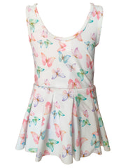 Sweet Girls Butterfly Sleeveless Swimwear Comfy Bathing Suit