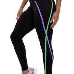 High Waist Cross Striped Yoga Leggings
