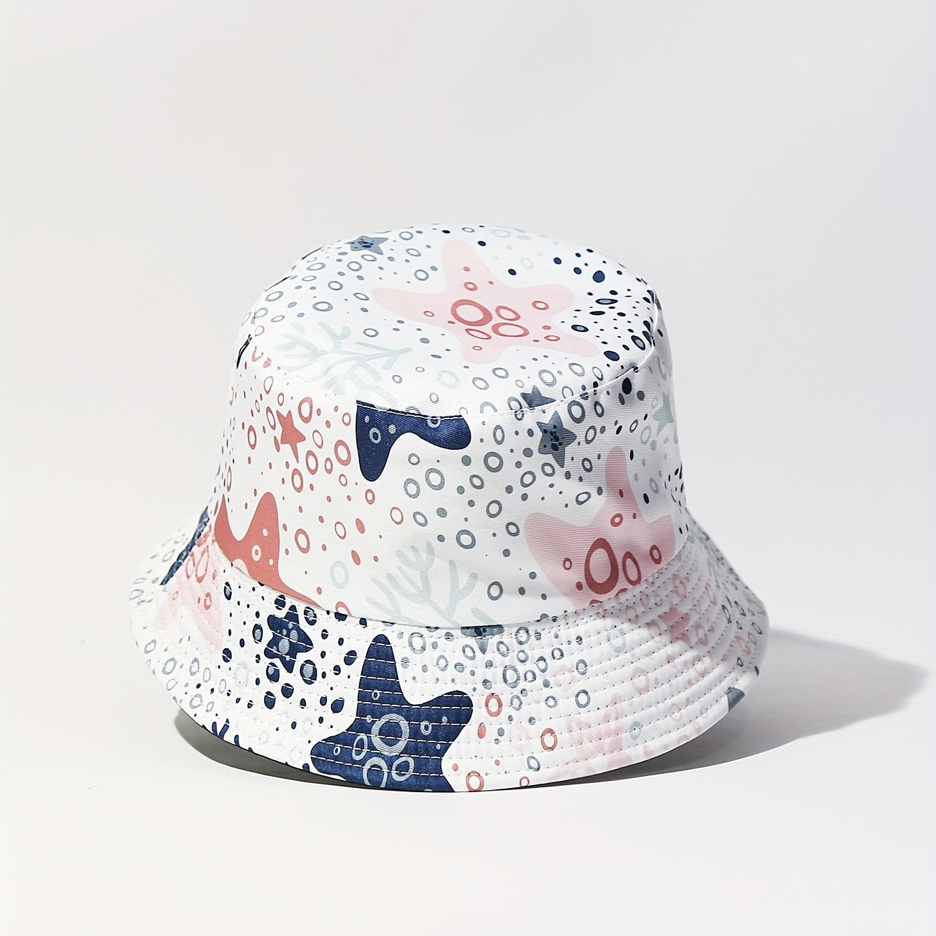 Starfish Print Bucket Hat Cartoon Casual Basin Hat Lightweight