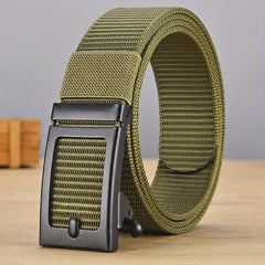 Men's Toothless Auto Belt Canvas Outdoor Mountaineering Breathable Belt