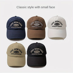 Unisex Breathable Adjustable Baseball Cap with Letter Embroidery