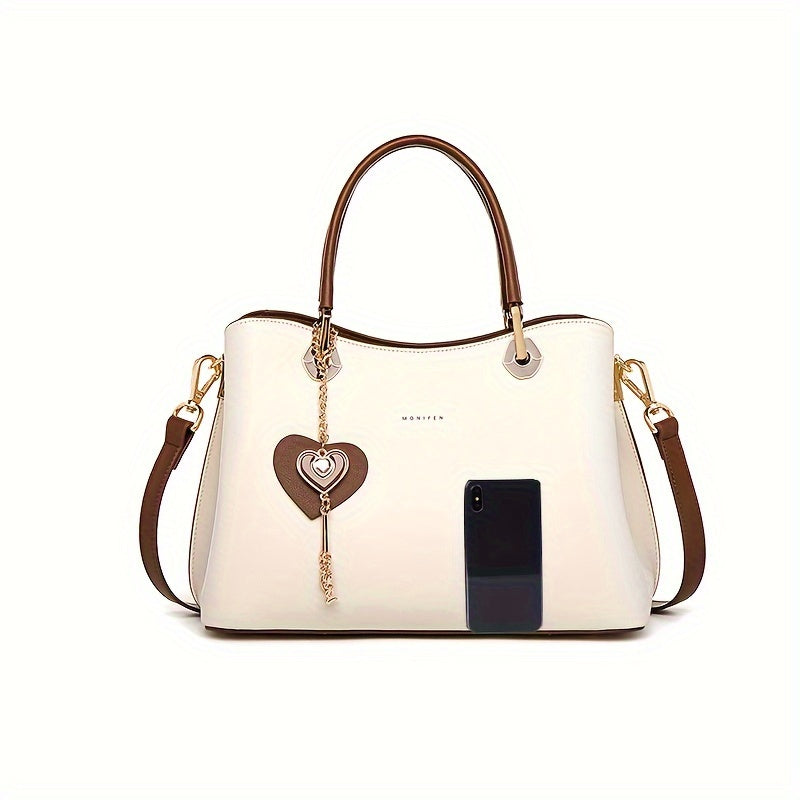Vintage Style Large Capacity Handbag Casual Tote Ladies Top Handle Shoulder Bag