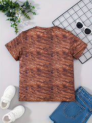 Dino 3D Print Boys T-Shirt Short Sleeve Tee For Toddler Kids