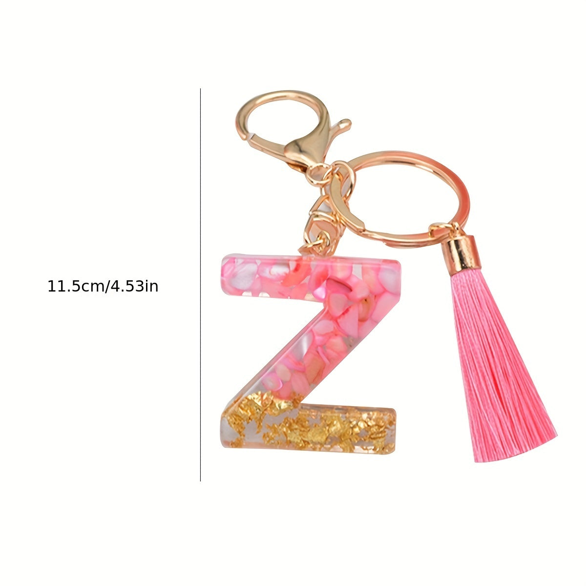 Letter Keychain With Tassel English Alphabet Keyring For Car Backpack