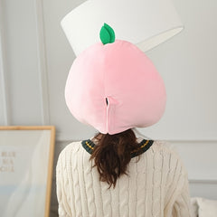 Holiday Party Headgear Soft Peach Plush Hat Photo Props Cartoon