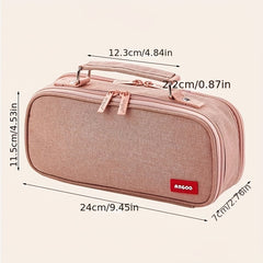 Large Capacity Stationery Storage Bag Multifunctional Canvas Pencil Case