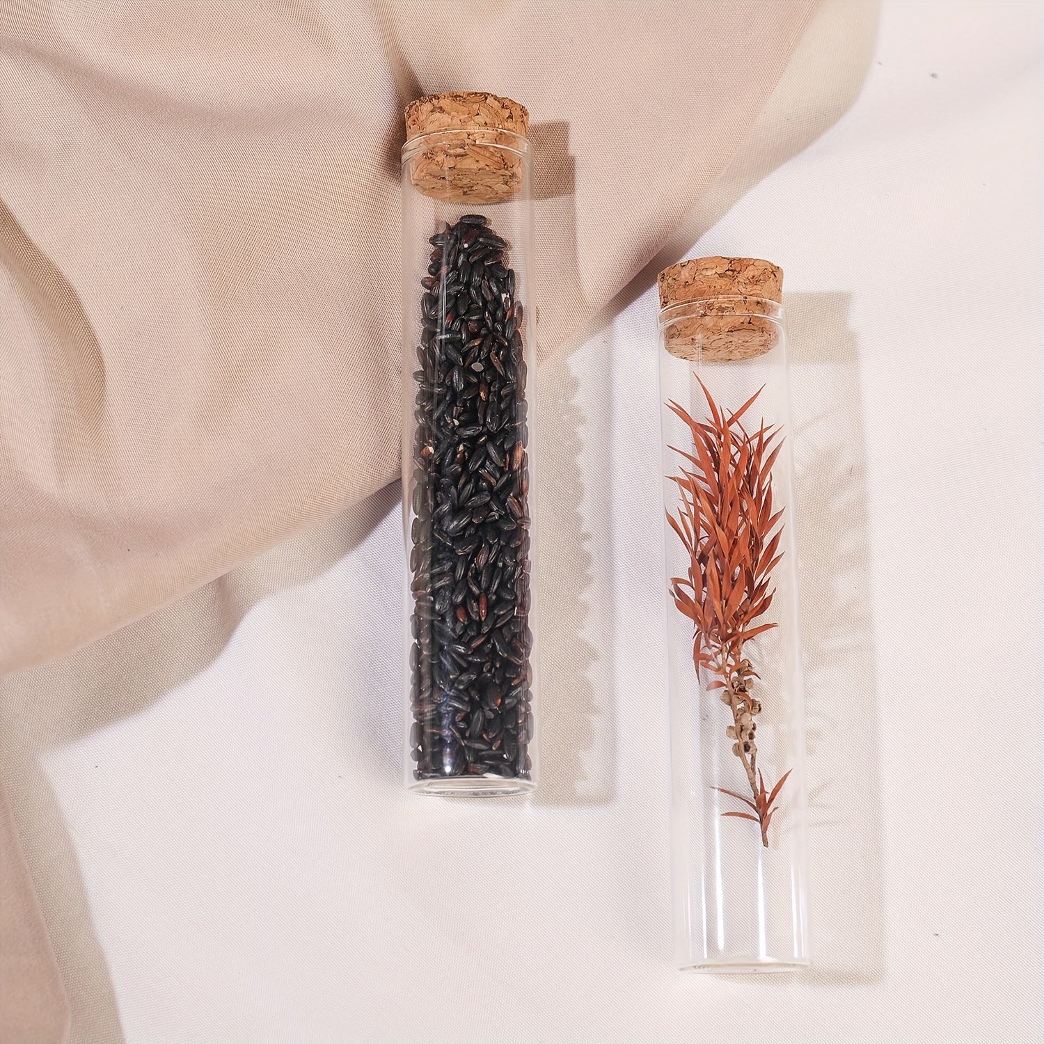 8pcs Glass Test Tube Bottle for Aromatherapy Dried Flower Packing
