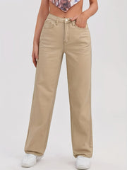High Rise Straight Leg Boyfriend Jeans