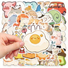 50pcs Stroke Series Phone Case Graffiti Stickers Waterproof Decoration DIY Stick