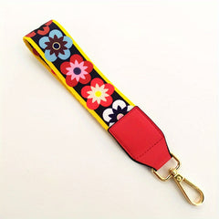 Colorful Flower Printed Shoulder Strap for Bags and Purses