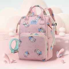 Large Diaper Backpack with Insulated Pocket Pink