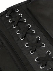 Tummy Control Lace Up Corset Underbust Body Shaper