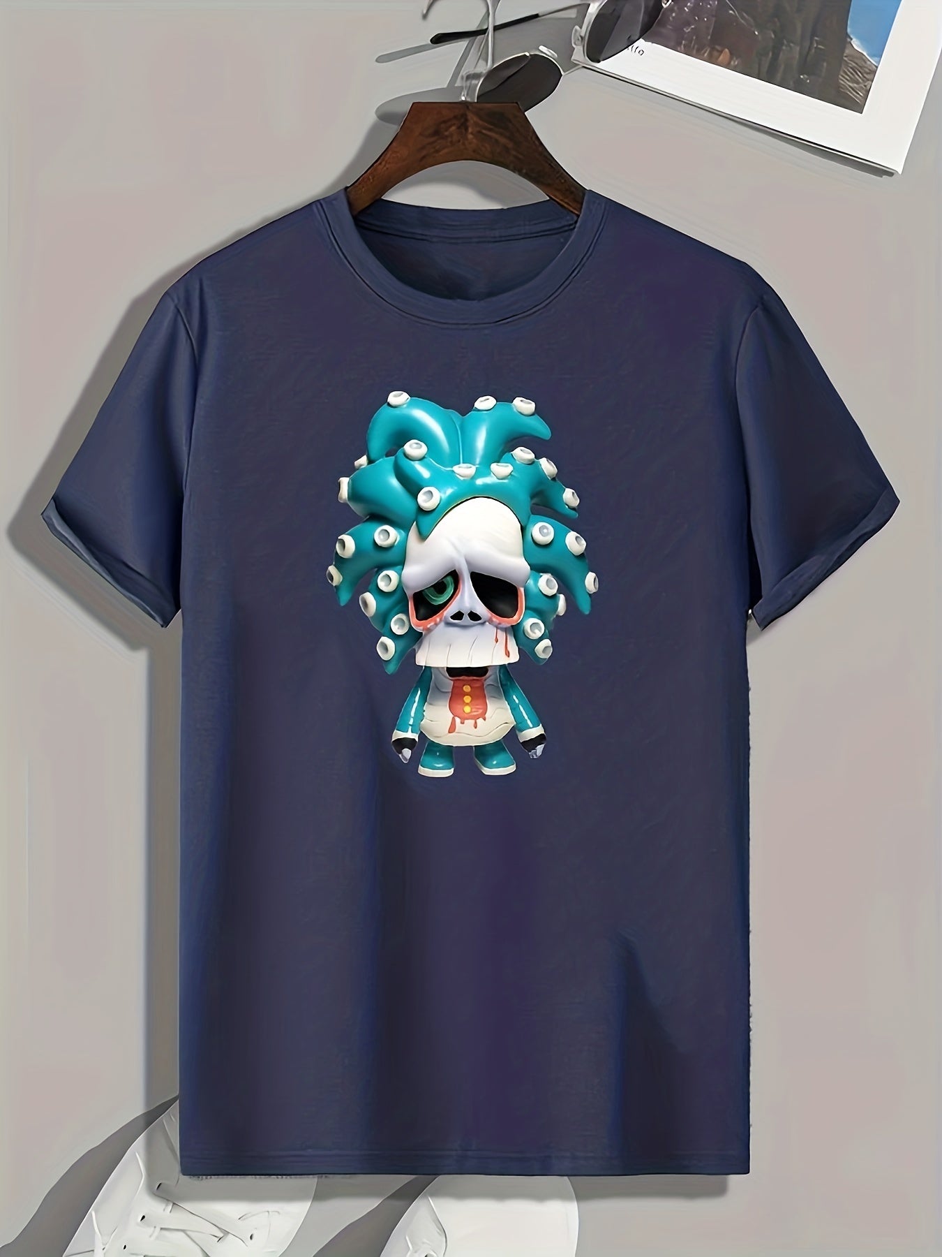 Funny Cartoon Print Men's Graphic T shirt Casual Comfy Tees For Summer