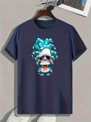 Funny Cartoon Print Men's Graphic T shirt Casual Comfy Tees For Summer