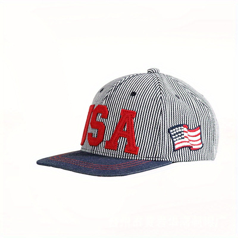 Toddler Baseball Cap Letter Flag Snapback Cap Boys Girls