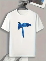 Parrot Pattern Print Men's Comfy Sports T-shirt Graphic Tee