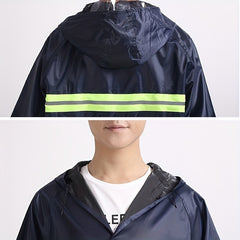 Adult Reflective Poncho Raincoat Full Body Rainproof Outdoor Windbreaker