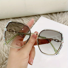 Oversized Cat Eye Gradient Lens Sunglasses for Women Men