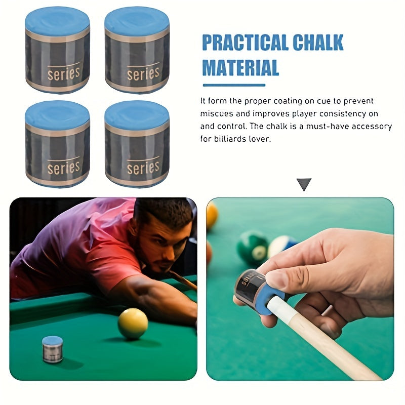 4pcs Portable Pool Table Powder - Smooth and Consistent Shots