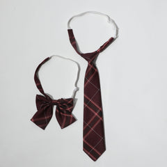 Red Striped Bow Tie Classic Neck Tie College Style Adjustable Bow Tie